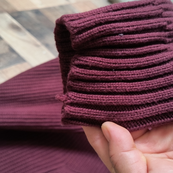 American Eagle Maroon Chunky Knit Button Collar Sweater Sz XXL Men of - Picture 11 of 17